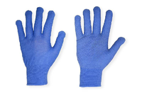 Перчатки нейлоновые с ПВХ микроточка голубые